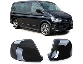 Spiegelkappen - voor VW T5.2 transporter/multivan/caravelle vanaf 09/2009, T6/T6.1 transporter/multivan/caravelle vanaf 04/2015, Amarok I vanaf 2010 - zwart glans