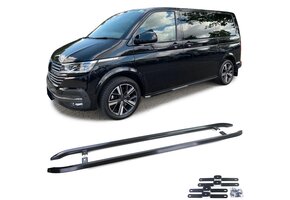 Treeplanken - voor VW T5/T5.1 7E/7F/7J/7H Transporter/Multivan 04/2003, T6/T6.1 SH/SG Transporter/Multivan 04/2015 - 208cm - glanzend zwart
