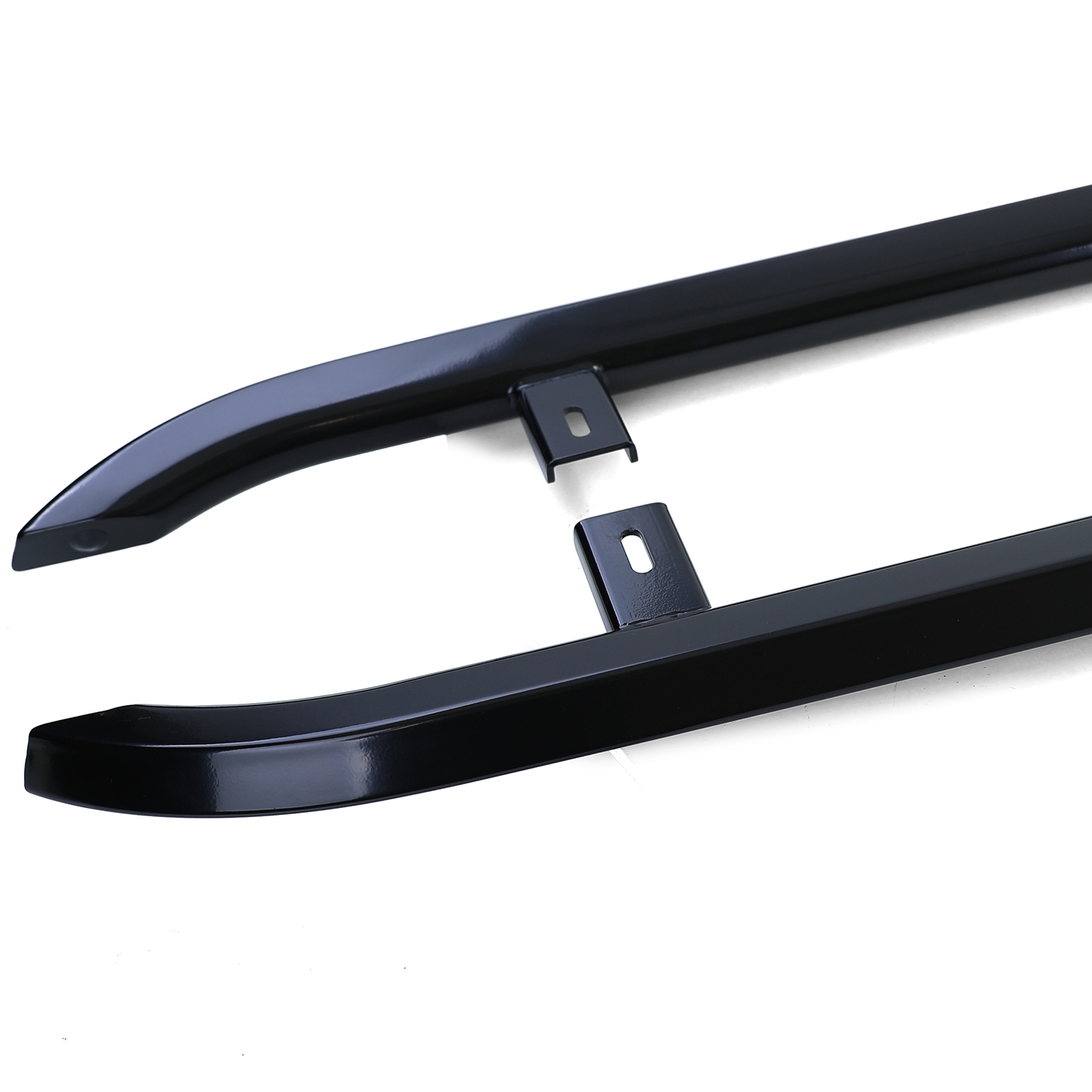 Treeplanken geschikt voor VW T5/T5.1 7E/7F/7J/7H Transporter/Multivan 04/2003, T6/T6.1 SH/SG Transporter/Multivan 04/2015 - 208cm - glanzend zwart