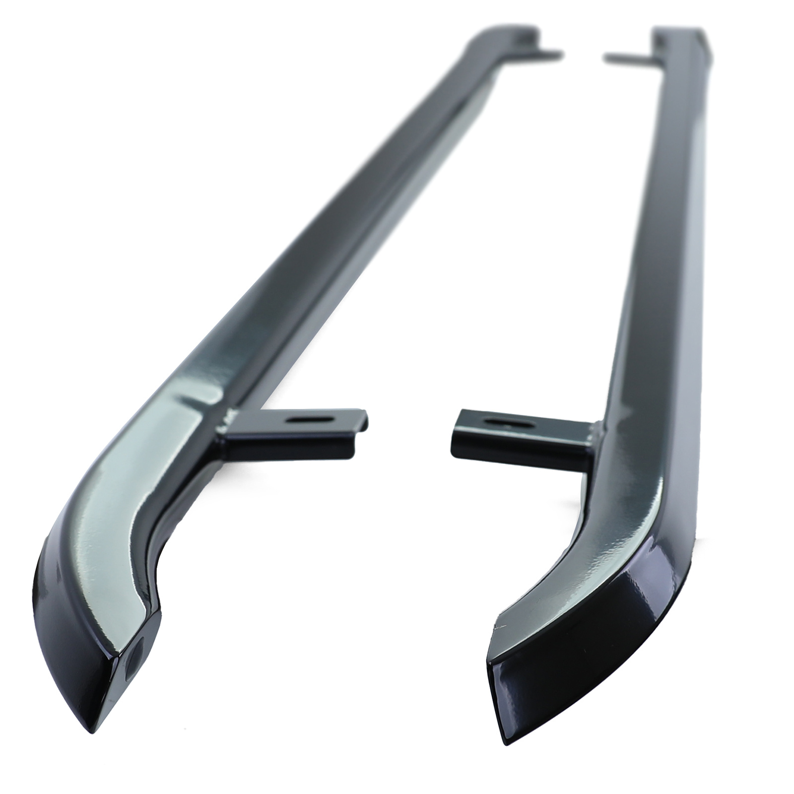 Treeplanken geschikt voor VW T5/T5.1 7E/7F/7J/7H Transporter/Multivan 04/2003, T6/T6.1 SH/SG Transporter/Multivan 04/2015 - 208cm - glanzend zwart
