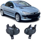 Mistlampen - Peugeot 206 2A/2C/2E/2K vanaf 08/1998, CC vanaf 09/2000 - H1 - zwart/smoke
