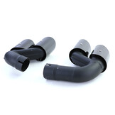 Uitlaatsierstuk - BMW X5 G05 xDrive 40i/sDrive 40i vanaf 2018, X6 G06 xDrive 40i vanaf 2019, X7 G07 xDrive 40i vanaf 2019 - rvs - zwart