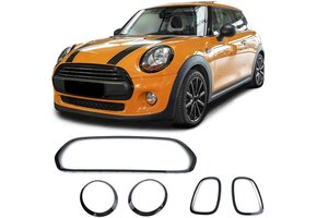 Sierlijsten auto - voor Mini F55/F56/F57 2014-2018 - 5-delig - glanzend zwart