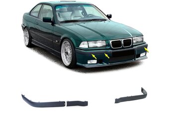Stootlijsten - BMW 3-serie E36 12/1990-08/1999 - 3-delig - zwart