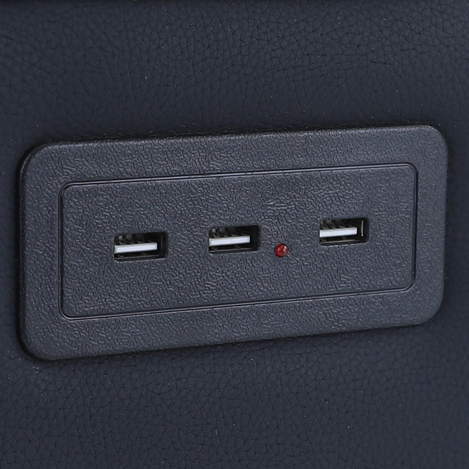 Middenconsole geschikt voor VW Bus T5 7E/7F/7J/7H vanaf 04/2003, T6 SH/SG vanaf 04/2015 transporter/multivan - 54x18x35,5cm - kunstleer - zwart