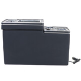 Middenconsole - voor VW Bus T5 7E/7F/7J/7H vanaf 04/2003,  T6 SH/SG vanaf 04/2015 transporter/multivan - 54x18x35,5cm - kunstleer -  zwart