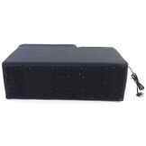 Middenconsole - voor VW Bus T5 7E/7F/7J/7H vanaf 04/2003,  T6 SH/SG vanaf 04/2015 transporter/multivan - 54x18x35,5cm - kunstleer -  zwart