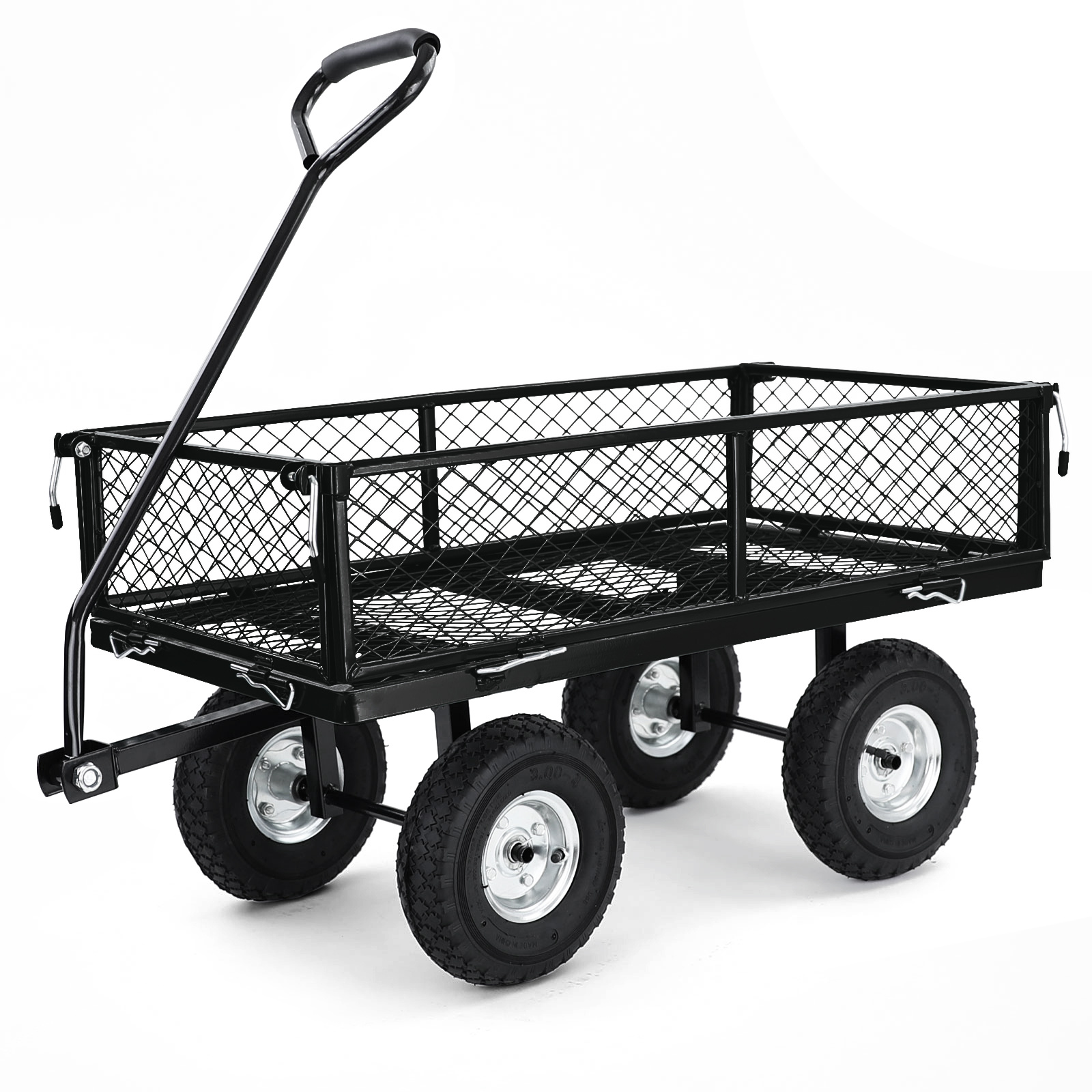 Tuinkar - tuinwagen - 180x51x55cm - tot 250kg - zwart