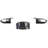 Stuurwiel afdekking - voor Mini One/Cooper/Cooper S R55/R56/R57/R58/R59 2006-2016 - 3-delig - carbon-look - zwart