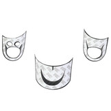 Stuurwiel afdekking - voor Mini One/Cooper/Cooper S R55/R56/R57/R58/R59 2006-2016 - 3-delig - carbon-look - zwart