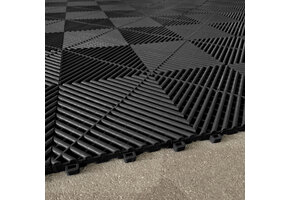 PVC kliktegels - 40x40cm - 34 stuks - 5,44m² - zwart