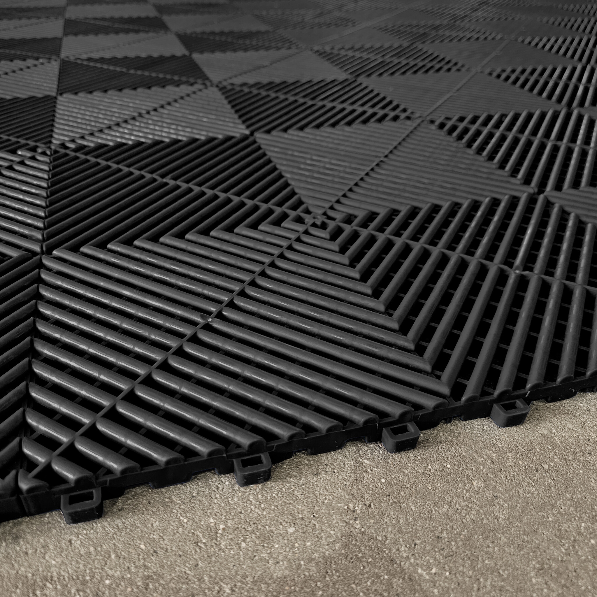 PVC kliktegels - 40x40cm - 34 stuks - 5,44m² - zwart