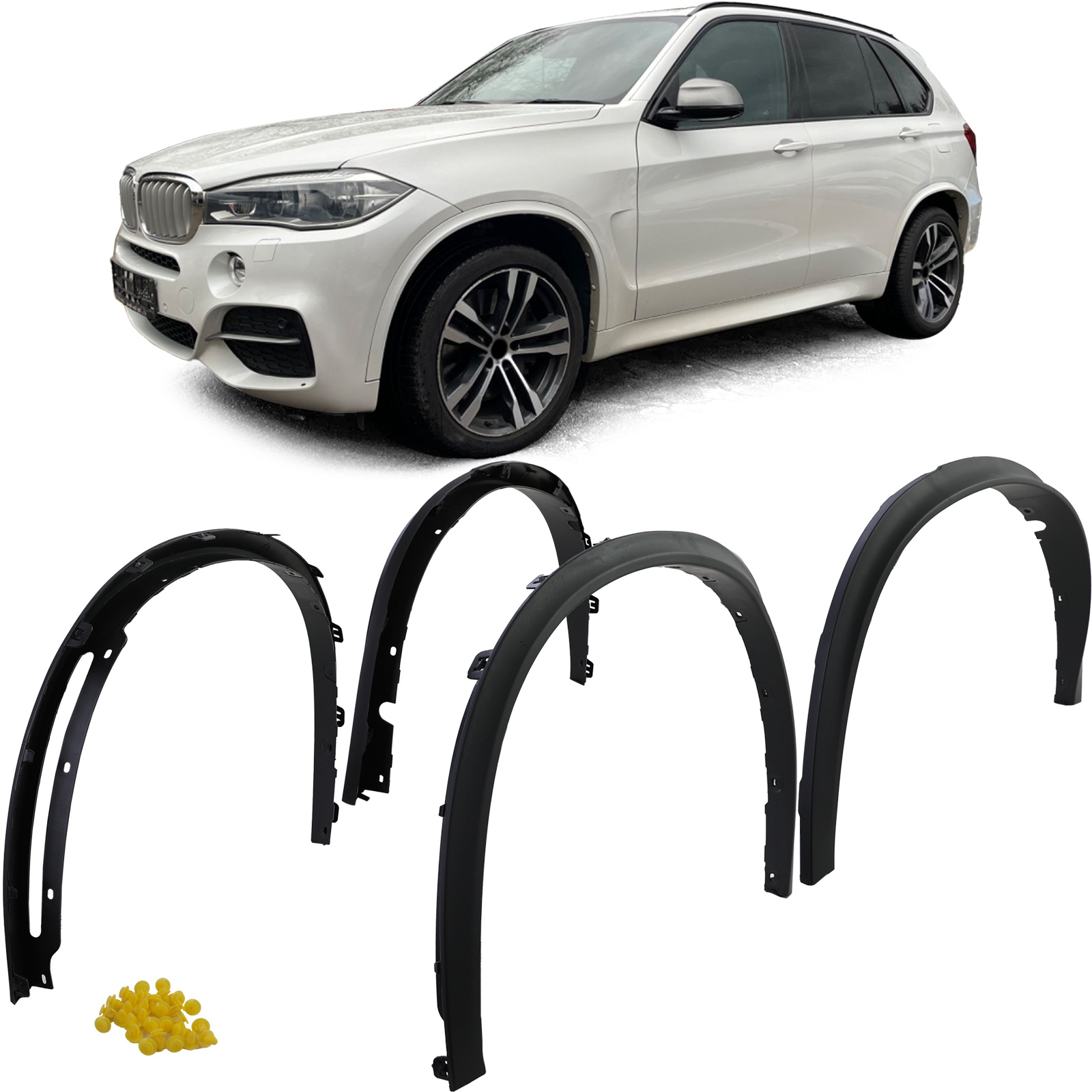 Spatbordverbreders - BMW X5 F15 2013-2018 - 4-delig - zwart