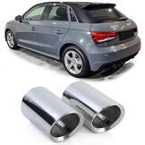 Uitlaatsierstuk - voor Audi A1 1.4TFSI + 2.0TDI 8X1 2/3D 2010-2018, 1.4TFSI + 2.0TDI 8XA Sportback 4/5D 2011-2018 - 80mm - hoogglans