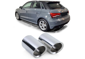 Uitlaatsierstuk - voor Audi A1 1.4TFSI + 2.0TDI 8X1 2/3D 2010-2018, 1.4TFSI + 2.0TDI 8XA Sportback 4/5D 2011-2018 - 80mm - hoogglans