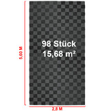 Pvc kliktegels - 40x40cm - 98 stuks - 15,68m² - zwart