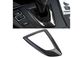 Versnellingspook afdekking - BMW 2-serie F22 F23 2013-2021 - carbon-look - zwart