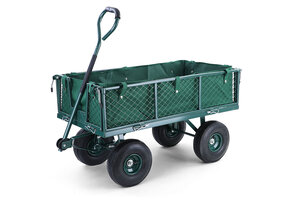 Tuinkar - tuinwagen - 101x52x56cm - met afneembare zak - groen