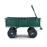 Tuinkar - tuinwagen - 101x52x56cm - met afneembare zak - groen