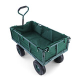 Tuinkar - tuinwagen - 101x52x56cm - met afneembare zak - groen