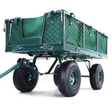 Tuinkar - tuinwagen - 101x52x56cm - met afneembare zak - groen