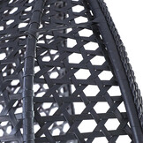 Hangstoel - zwart - 106x102x200cm - met donkerbruine kussens