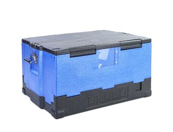 Thermobox - 67,5x48,5x36,9cm - 75L - opvouwbaar - blauw zwart