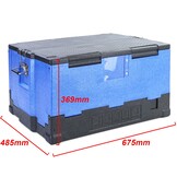 Thermobox - 67,5x48,5x36,9cm - 75L - opvouwbaar - blauw zwart