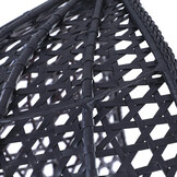 Hangstoel - grijs - 106x102x200cm - met donkerbruine kussens