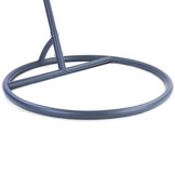 Hangstoel - grijs - 106x102x200cm - met donkerbruine kussens