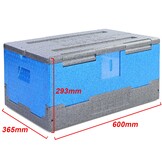 Thermobox - 60x36,5x29,3cm - 40L - opvouwbaar - blauw grijs