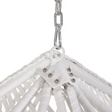 Hangstoel - ei stoel - wit - 104x102x199cm - roze kussens