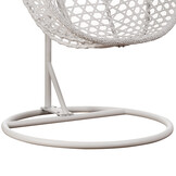 Hangstoel - ei stoel - wit - 104x102x199cm - roze kussens