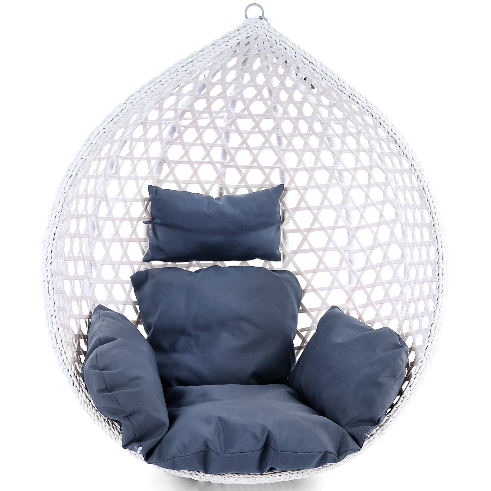 Hangstoel kussen - ei stoel - 100x90 cm - donkerblauw