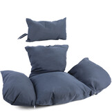 Hangstoel kussen - ei stoel - 100x90 cm - donkerblauw