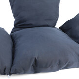 Hangstoel kussen - ei stoel - 100x90 cm - donkerblauw