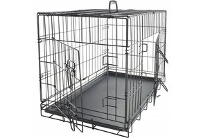 Hondenbench - bench - 77x48x55cm - M/L - opvouwbaar - zwart