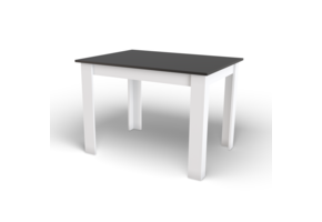 Eettafel - eetkamertafel - 120x80x75cm - zwart wit