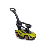 Loopauto met duwstang - Lamborghini - 95x85x44 cm - geel