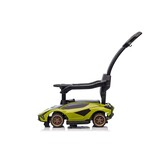 Loopauto met duwstang - Lamborghini - 95x85x44 cm - geel