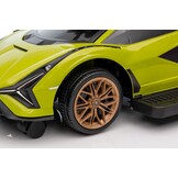 Loopauto met duwstang - Lamborghini - 95x85x44 cm - geel