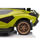 Loopauto met duwstang - Lamborghini - 95x85x44 cm - geel
