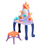 Kaptafel kind - met piano en krukje - 44,5x28,5x74cm - paars