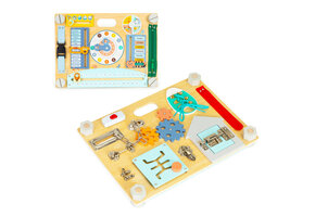 Activiteitenbord - montessori bord - 38x27,5cm - hout - dubbel