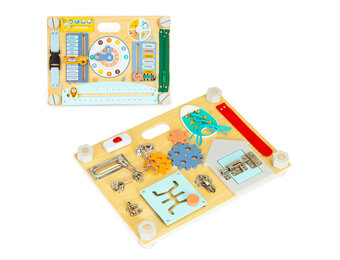 Activiteitenbord - montessori bord - 38x27,5cm - hout - dubbel