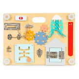 Activiteitenbord - montessori bord - 38x27,5cm - hout - dubbel