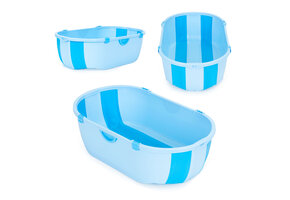 Opvouwbaar babybad - 79x45x23,5cm - met aftapplug - blauw