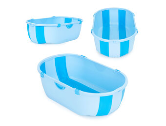 Opvouwbaar babybad - 79x45x23,5cm - met aftapplug - blauw