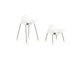 Kinderstoel - voedingsstoel - 93x71x70cm - hoog-laag - wit