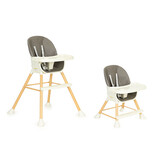 Kinderstoel - voedingsstoel - 95x72x70cm - hoog-laag - grijs